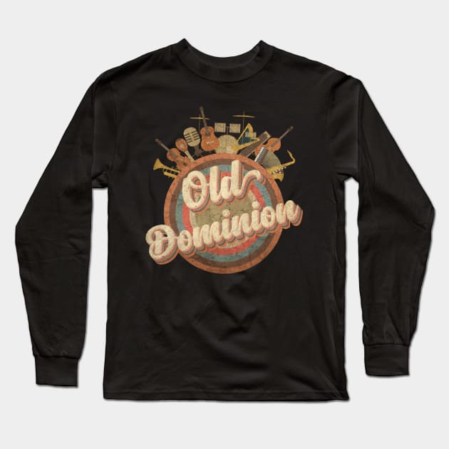 Music Tour Vintage Retro // Old Dominion Long Sleeve T-Shirt by kumurkumur